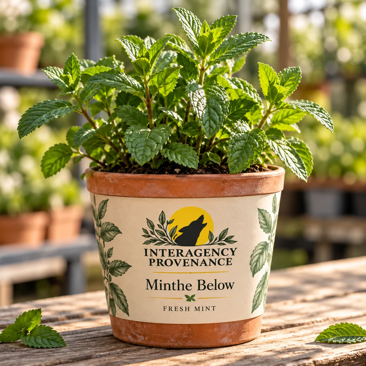 Minthe Below — Fresh Mint; AI-generated Interagency Provenance packaging concept